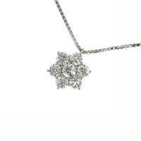 Collana Mirco Visconti Donna Girocollo Fantasia Fiori in Oro bianco Diamante 0.18 Ct IE44 - IE44